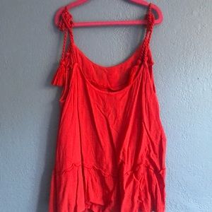 red floral cami